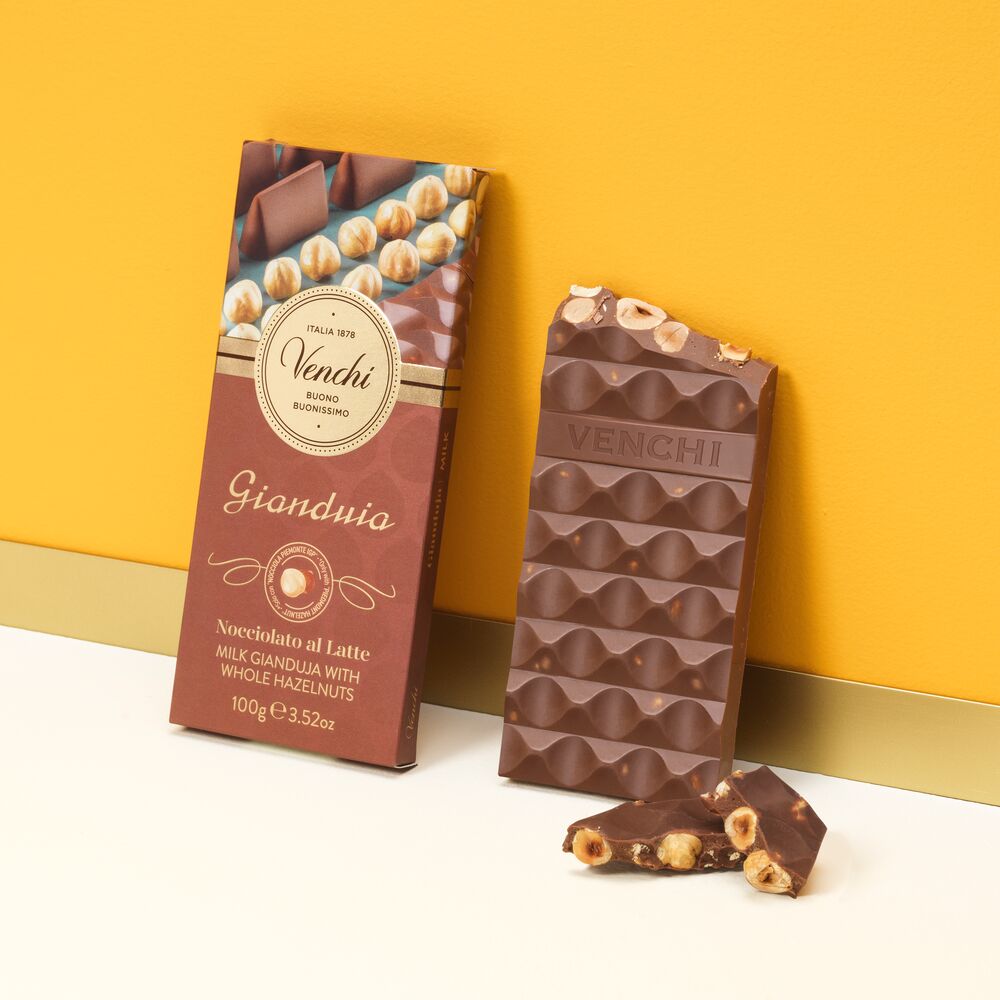 Tablette de chocolat Gianduia Lait et noisettes-Venchi