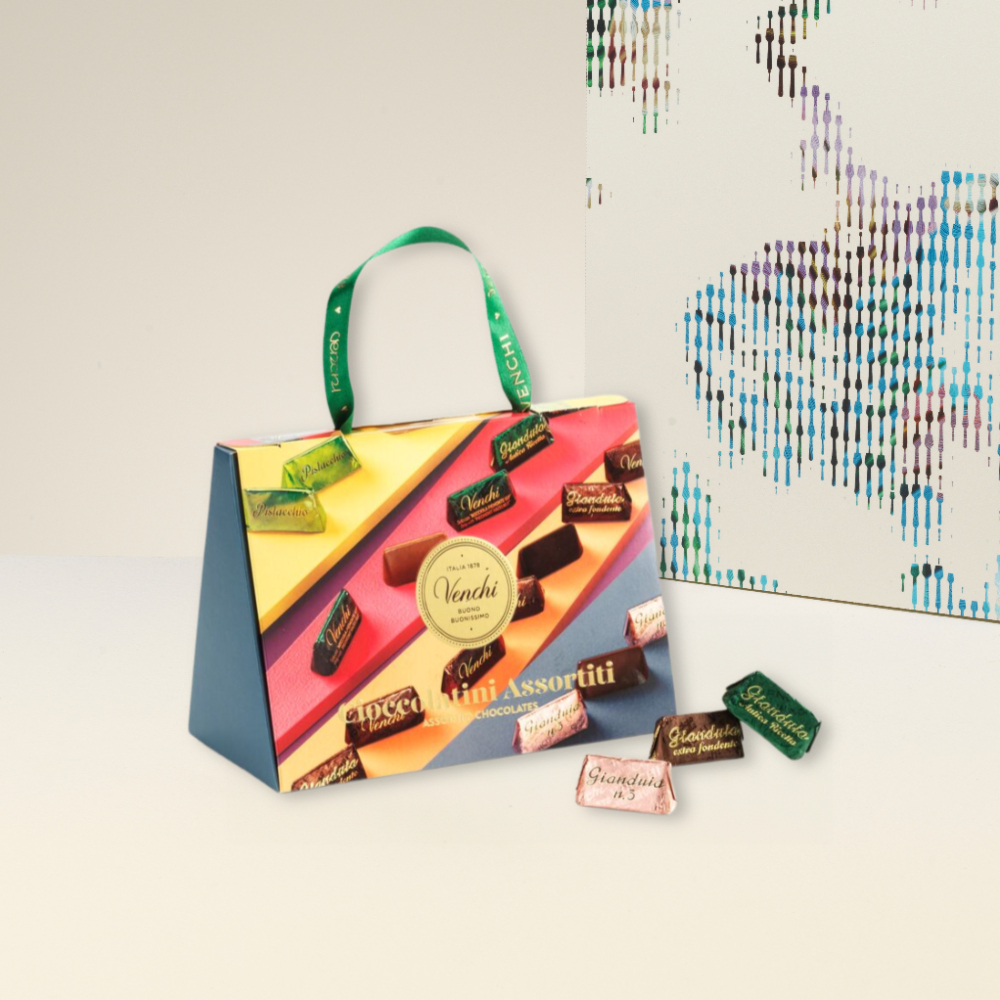 Gift bag: assorted Gianduiotto chocolates, 150 g - Venchi