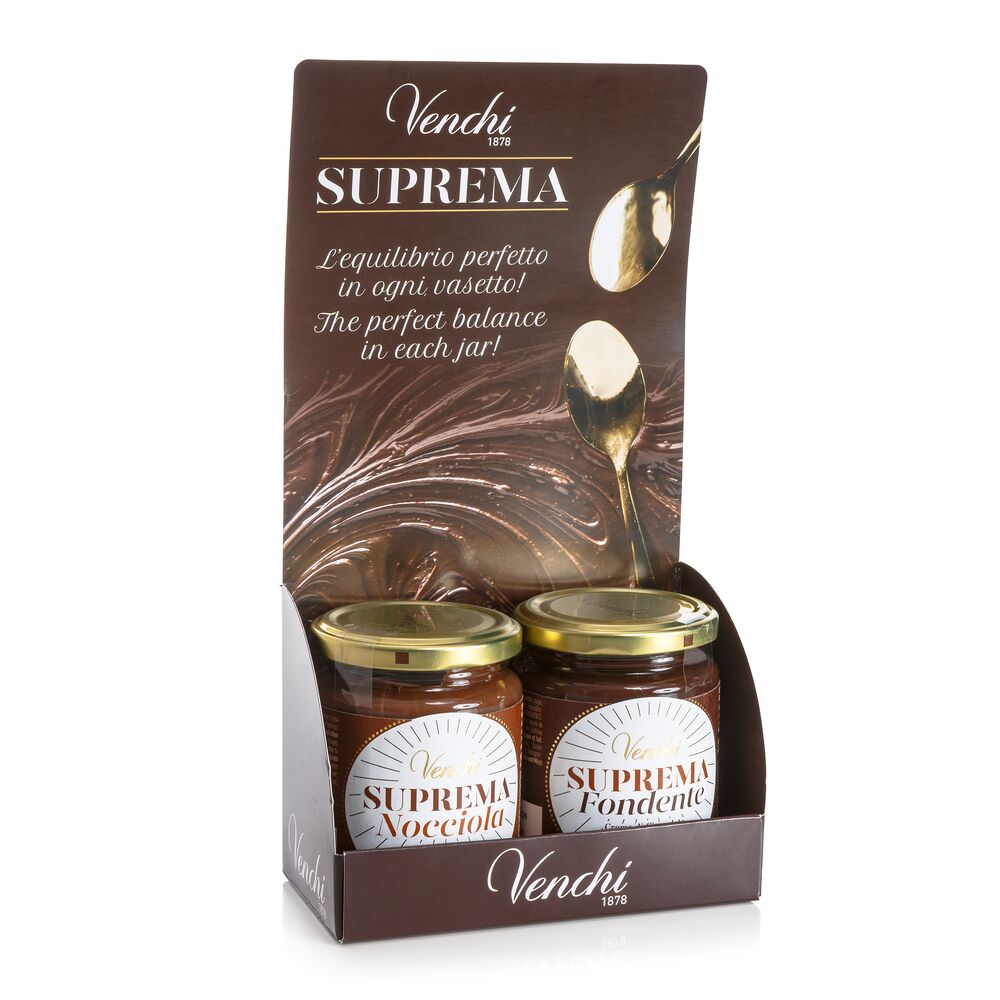 Kit of Suprema Hazelnut and Dark Chocolate Spread 500 g Venchi Venchi