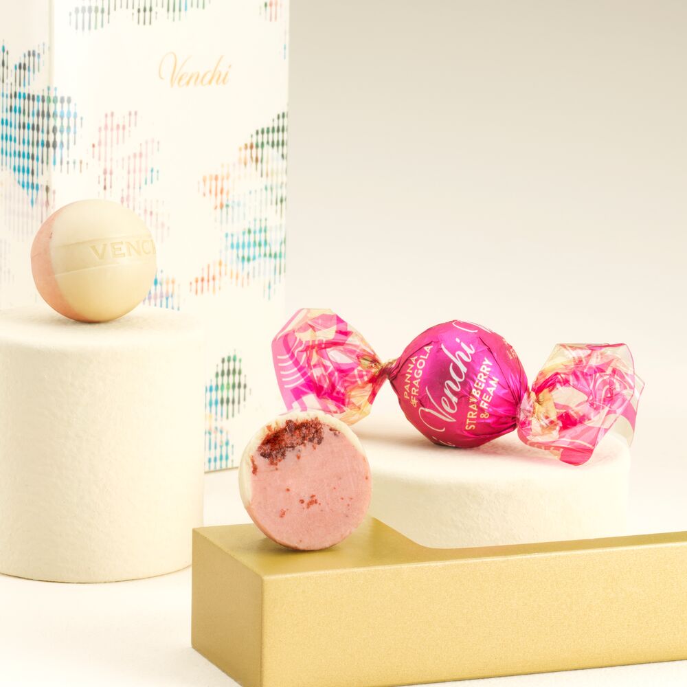 Strawberry & Cream Pearls: bagged chocolates, 3.52 oz