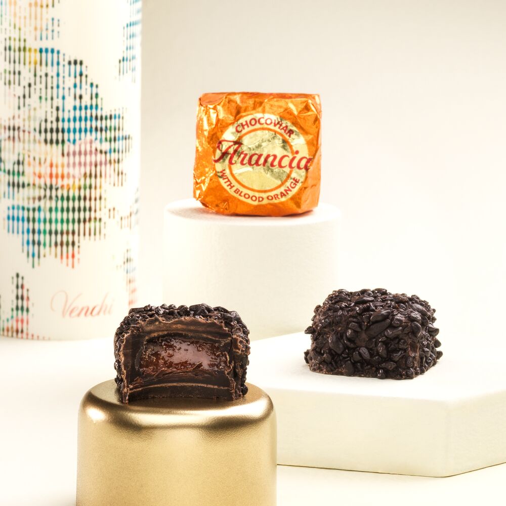 Chocoviar Orange: bagged vegan chocolates, 3.52 oz