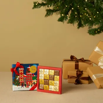 Christmas gift box with 16 dark chocolates 47 g