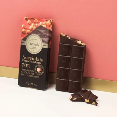 70% Dark Chocolate Hazelnut Bar 95 g