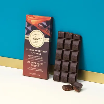 Tavoletta Fondente Ripiena Arancia 100 g