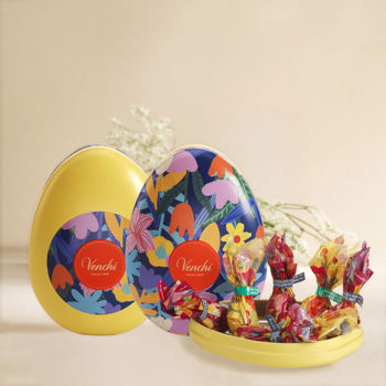 Egg tin with chocolate mini eggs 2.71 oz