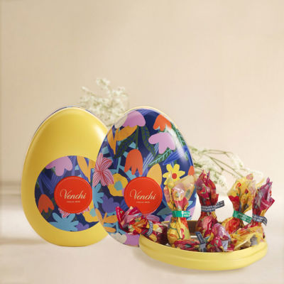 Egg tin with chocolate mini eggs 2.71 oz