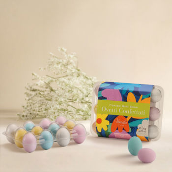 Egg box with Gianduja-filled sugar-coated mini eggs 4.23 oz