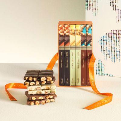 Bookcase with assorted Hazelnut Bars