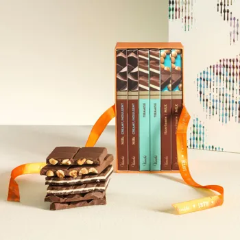 Bookcase with assorted Milk Bars