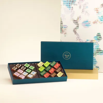Murrine Orange Rectangle Giftbox with Cremino and Gianduiott