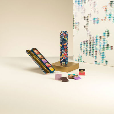 Murrine Pen Holder Tin with Granblend chocolates 2.46 oz