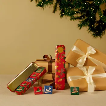 Christmas Pen Holder Tin with assorted chocolates 70 g