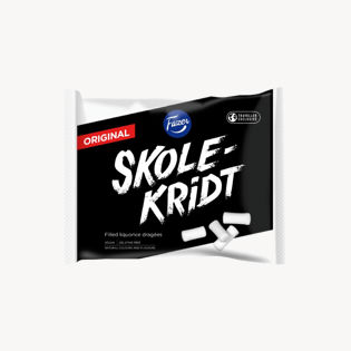 Skolekridt Filled liquorice dragées 400g