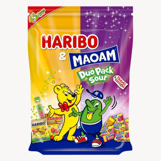 HARIBO & MAOAM DUO PACK SOUR mix of fruit gums and chewy swe