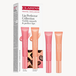 Clarins Lip Perfector Lipstick Set Rose/Apricot