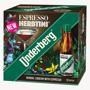 Underberg Herbtini Herbal Liquor with Espresso 27% 12x0.02L