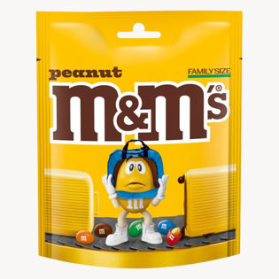 M&M's Peanut milk chocolate covered peanuts in a sugar shell