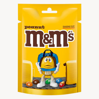 M&M's Peanut milk chocolate covered peanuts in a sugar shell