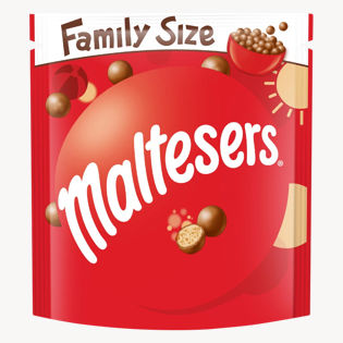 Maltesers milk chocolate with a honeycombed centre in a pouc