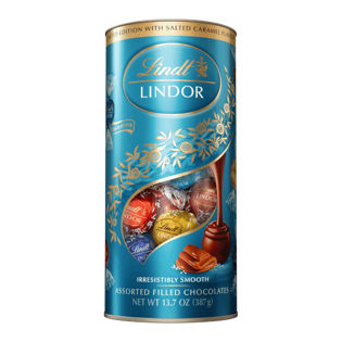 Lindt LINDOR Tube assorted chocolates with salted caramel