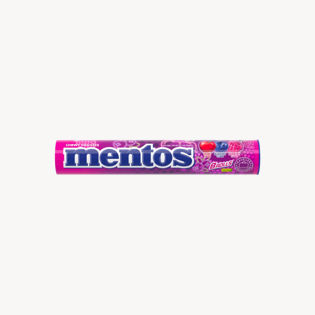 Mentos Jumboroll chewy candies with berry flavor: cherry, bl