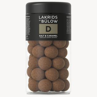 Liquorice coated with sea salt and dulce chocolate