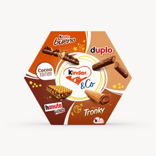Kinder mix with Kinder Bueno, Hanuta Minis, Tronky, and Dupl