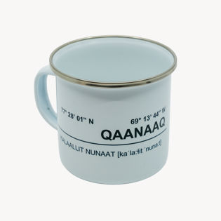 Qaanaaq Emaljekrus 350ml hvid sort