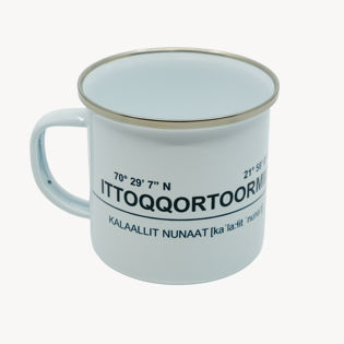 Ittoqqortoormiit Emaljekrus 350ml hvid sort