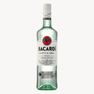 Bacardi Carta Blanca Rum 37.5% 1L