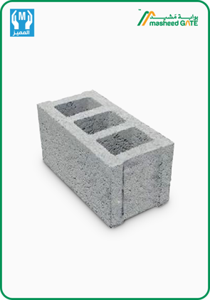 Almomiz, Cement Block, Hollow 3 Cells (40*20*20)