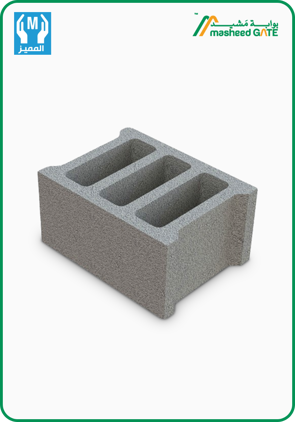 Almomiz, Cement Block, Hollow 3 Cells (40*30*20)