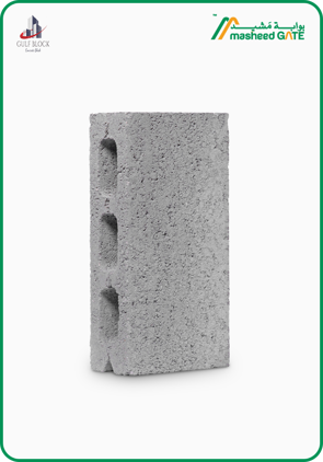 Gulf Block Factory, Cement Block, Hollow 3 Cells (40*20*10)