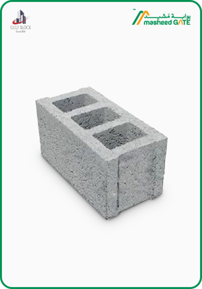 Gulf Block Factory, Cement Block, Hollow 3 Cells (40*20*20)