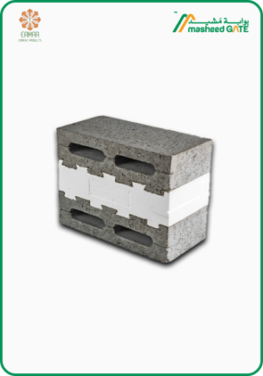 Eamar, Cement Block, White Insulated (40*20*30)