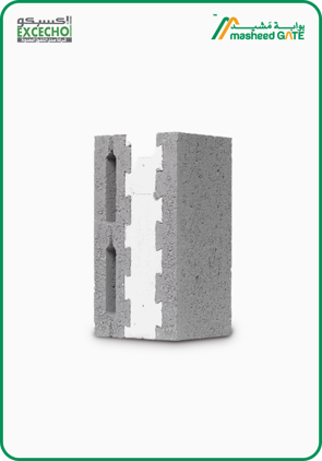 Excecho, Cement Block, White Insulated (40*20*20)