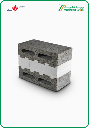 Siefco, Cement Block, White Insulated (40*20*30)