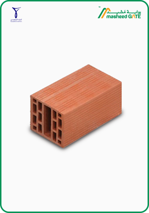 Saudi Ceramic, Red Block, Hollow 15 Cells (40*20*20)