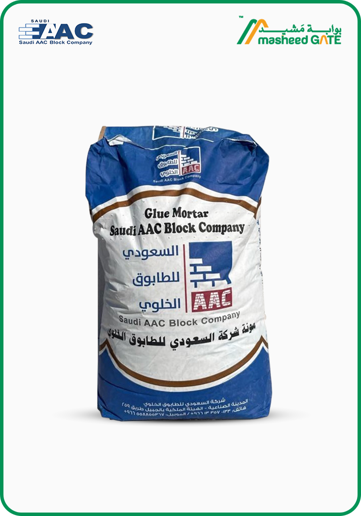 السعودية للطابوق ، مونة لاصقة جاهزة، 30 كجم/كيس، أبيض