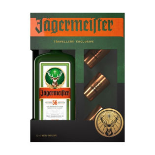 JAGERMEISTER 35% WITH 3 SHOT CUPS 1L