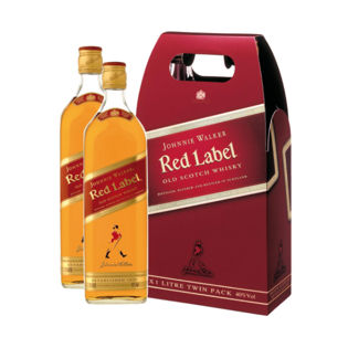 JOHNNIE WALKER RED LABEL 40% GIFT PACK 2X1L