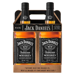JACK DANIEL'S BLACK 40% GIFT PACK 2X1L