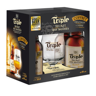 TRIPLE SECRET DES MOINES COFFRET 8% GIFT PACK 4X0.33L
