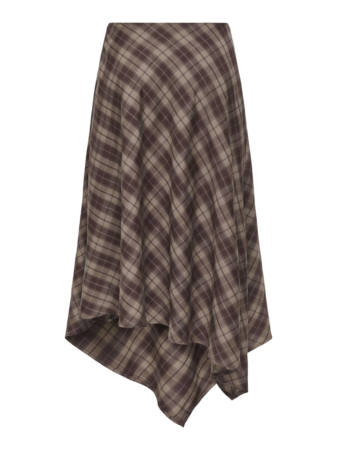 STUVANKA CHECKED ASSYM SKIRT WVN - 3