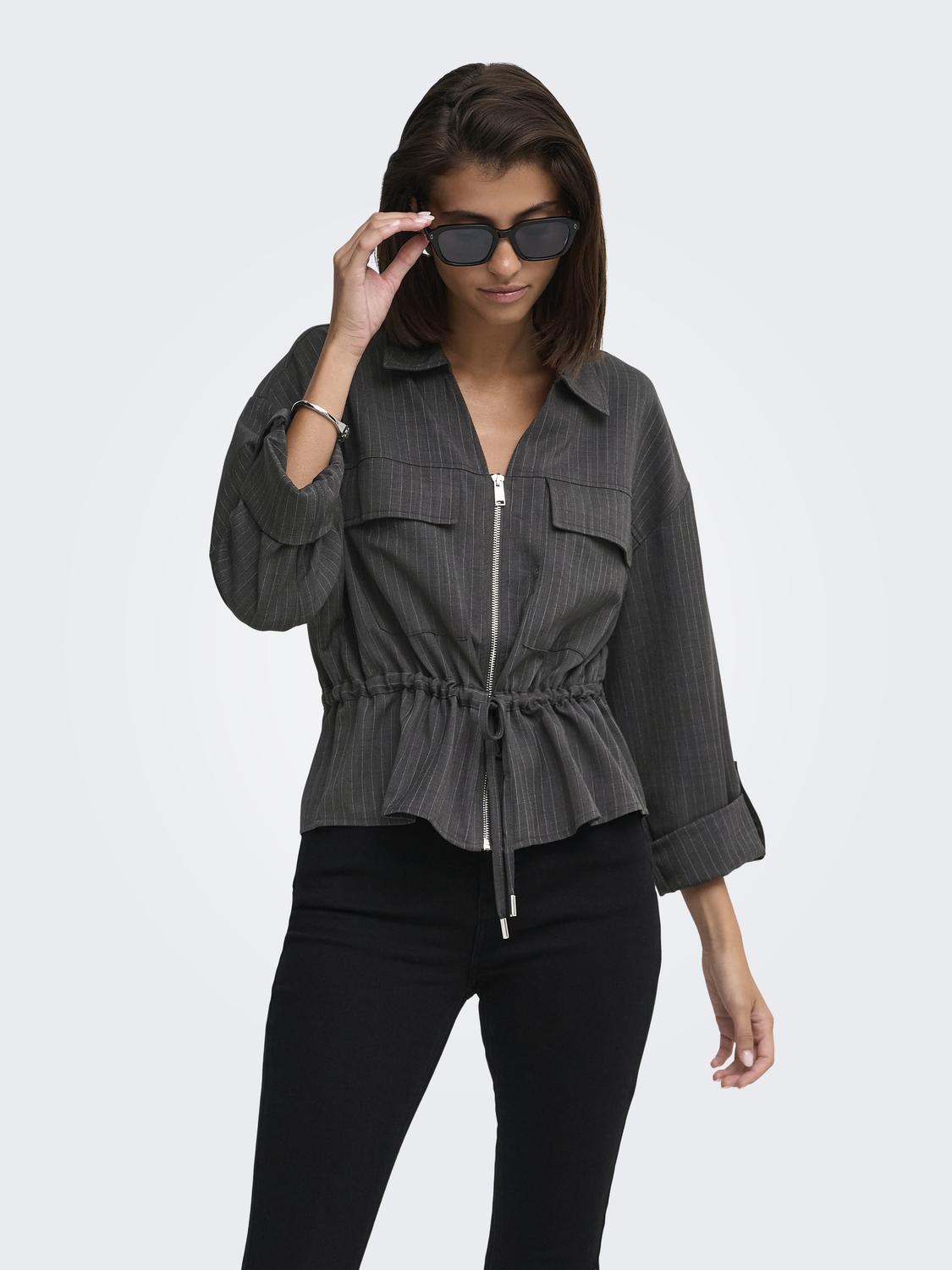 JDYNINA L/S ZIP SHIRT WVN