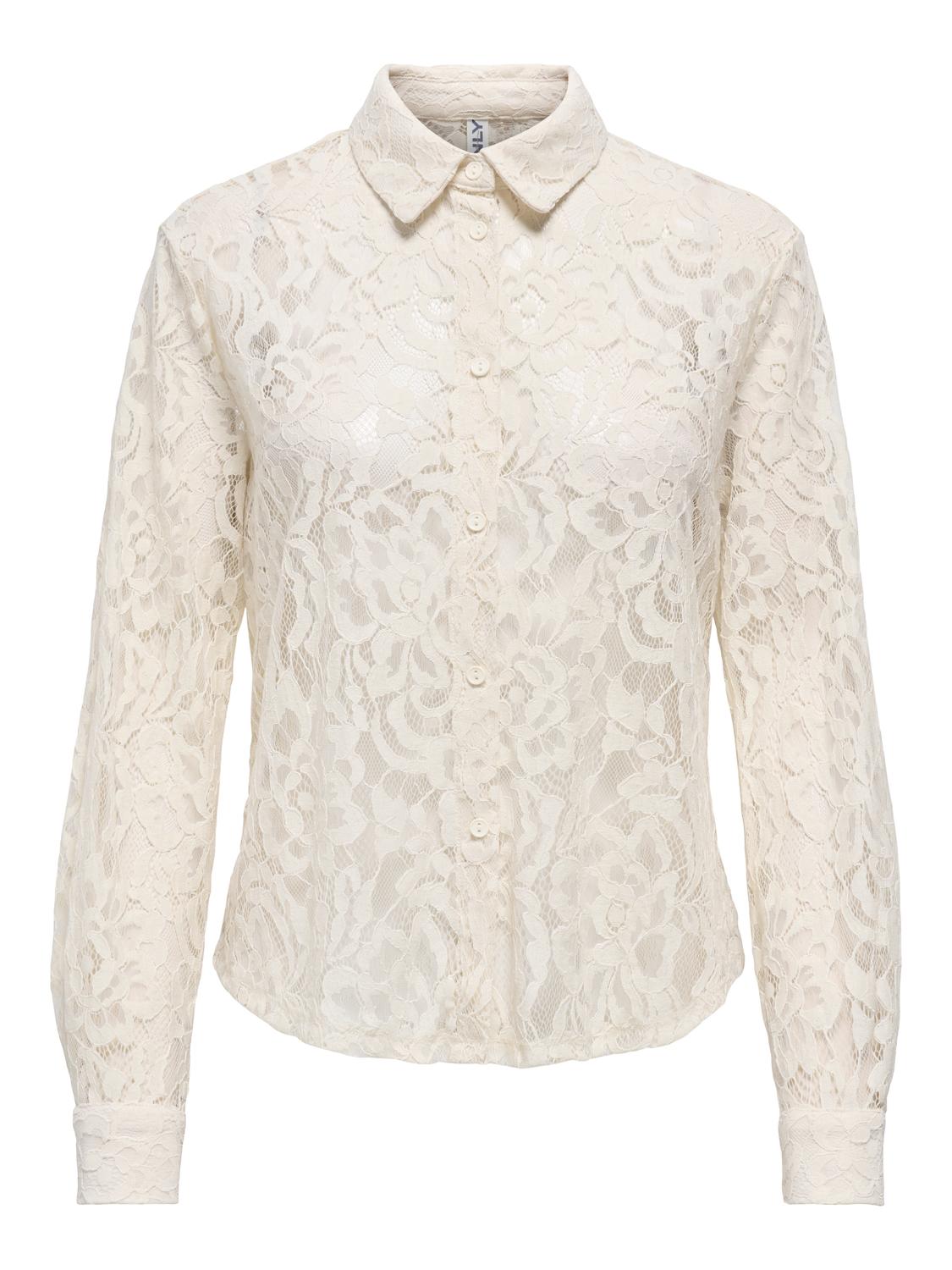 ONLBIRUN L/S LACE SHIRT WVN