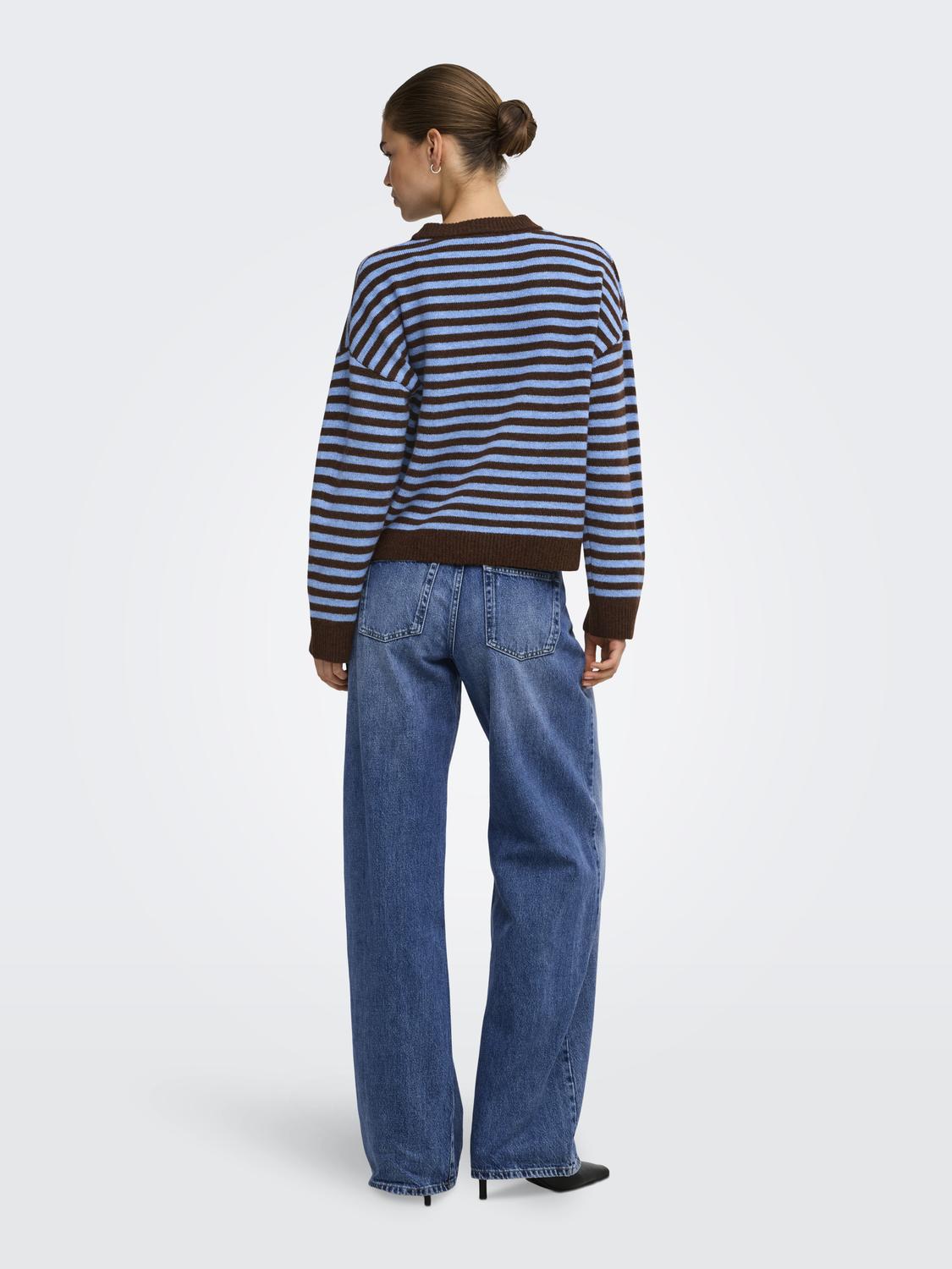 ONLALIVIA LS O-NECK STRIPE CS KNT - 2
