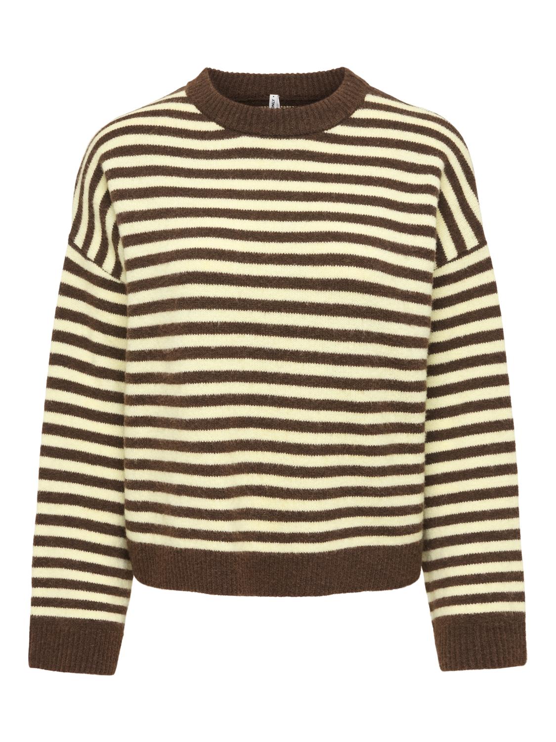 ONLALIVIA LS O-NECK STRIPE CS KNT