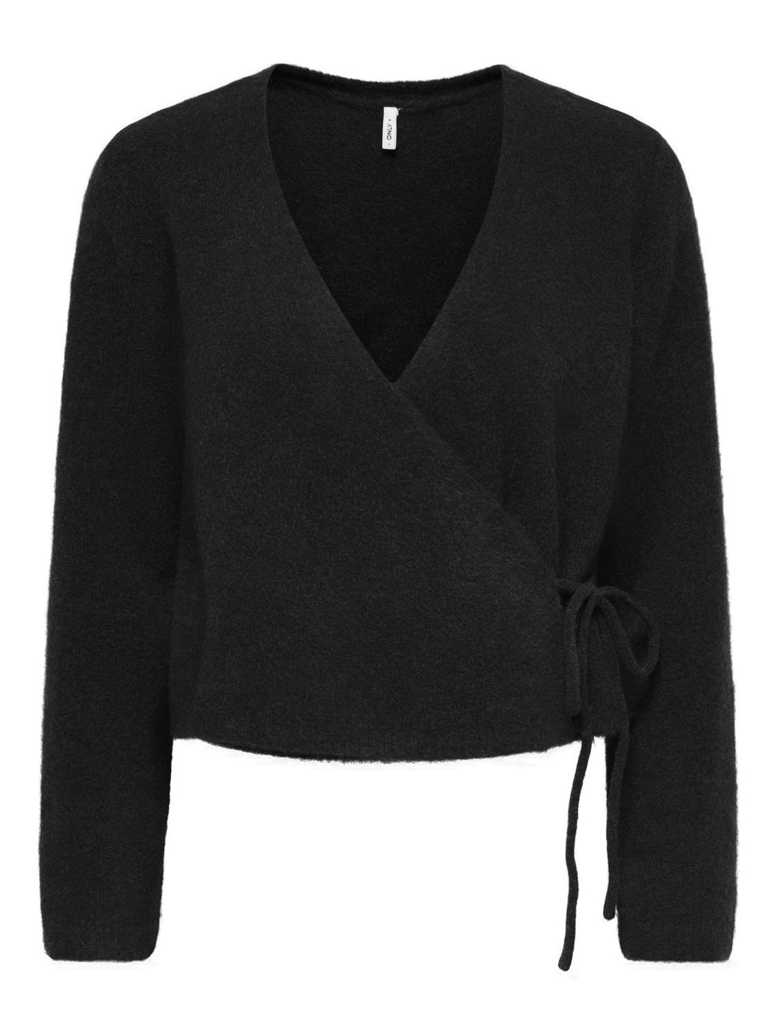 ONLLIVA LS V-NECK WRAP KNT - 3
