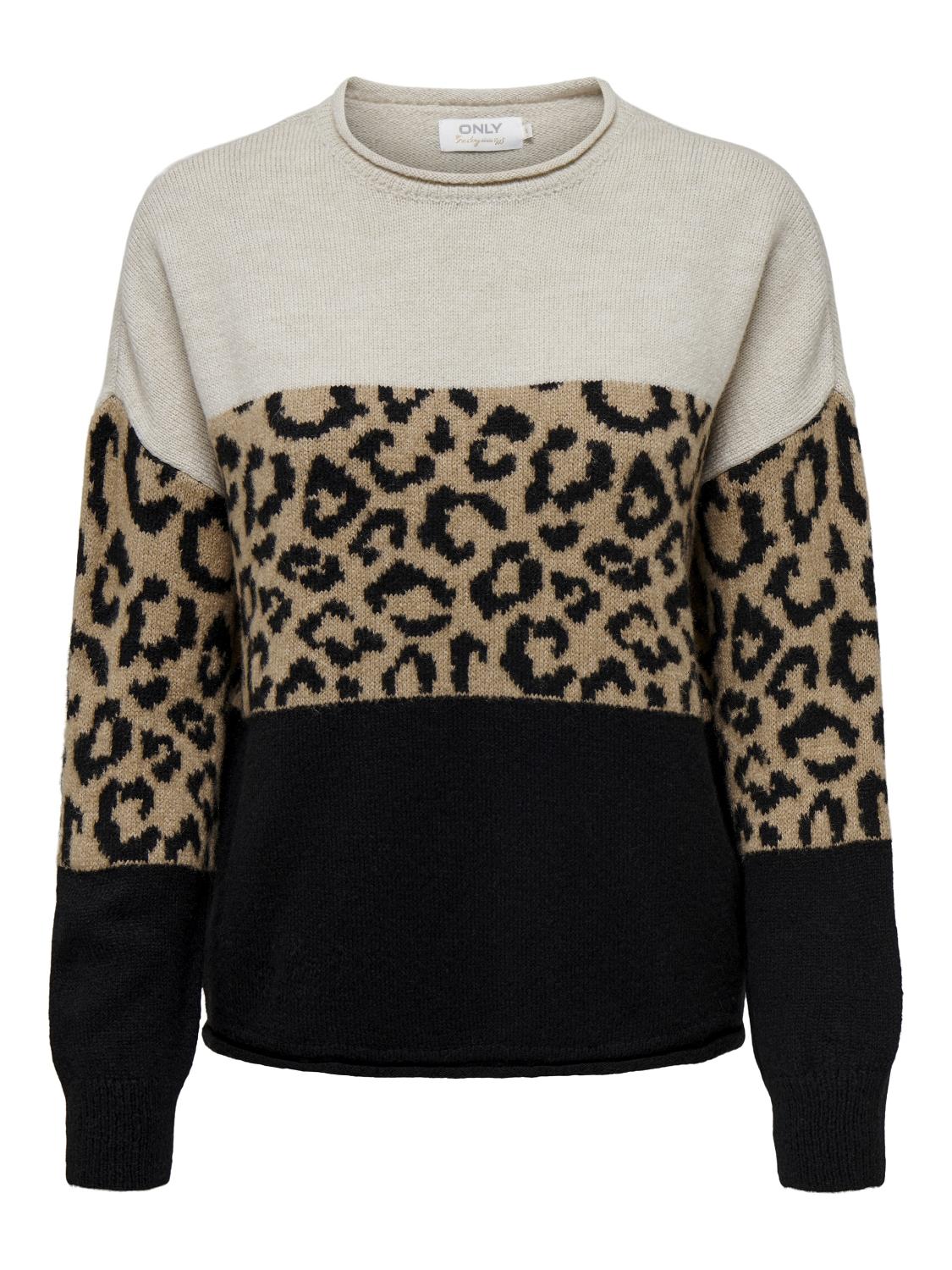 ONLJADE ANIMAL LS O-NECK KNT NOOS - 3